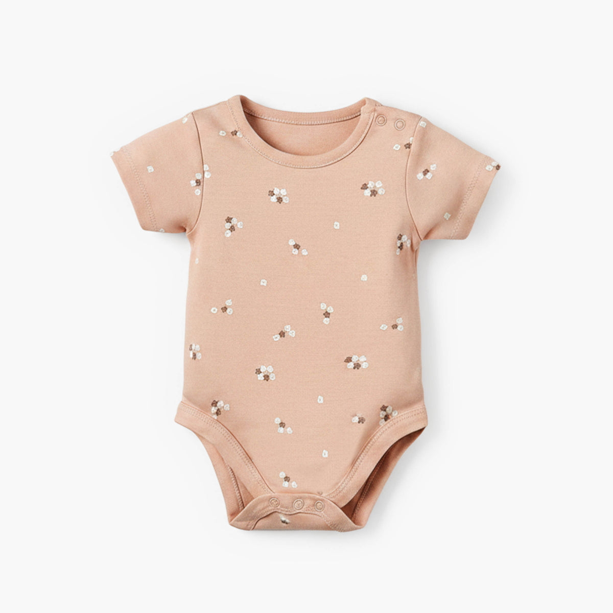Pack of 5 Juniors Cotton Crew Neck Short Sleeves Bodysuit with Assorted Prints
