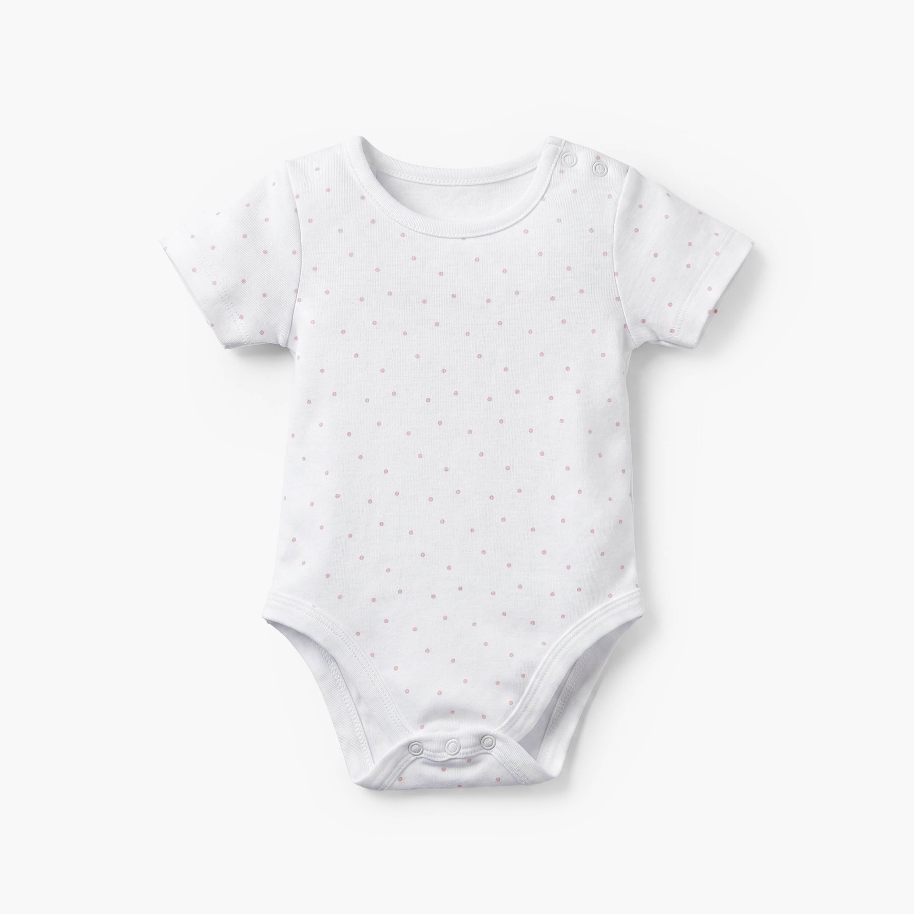Pack of 5 Juniors Cotton Crew Neck Short Sleeves Bodysuit with Assorted Prints
