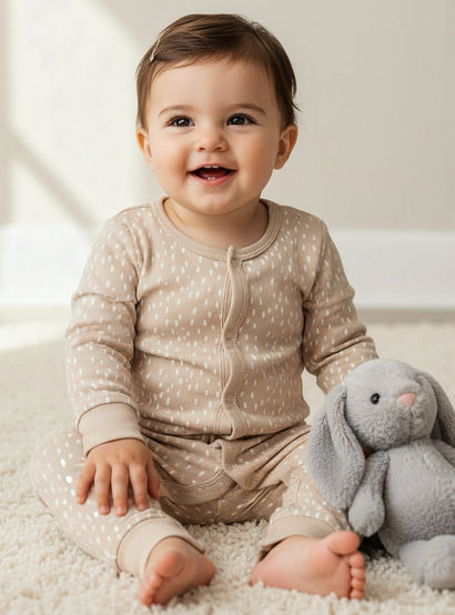 Pack of 3 Juniors Cotton Round Neck Long Sleeves Sleepsuit with Safari Print-baby-boys-clothing-nightwear-sleepsuits-image-2