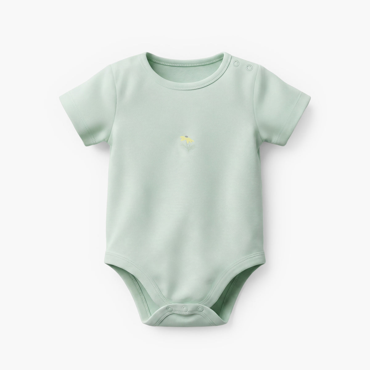 Pack of 5 Juniors Cotton Crew Neck Short Sleeves Bodysuit with Floral Print