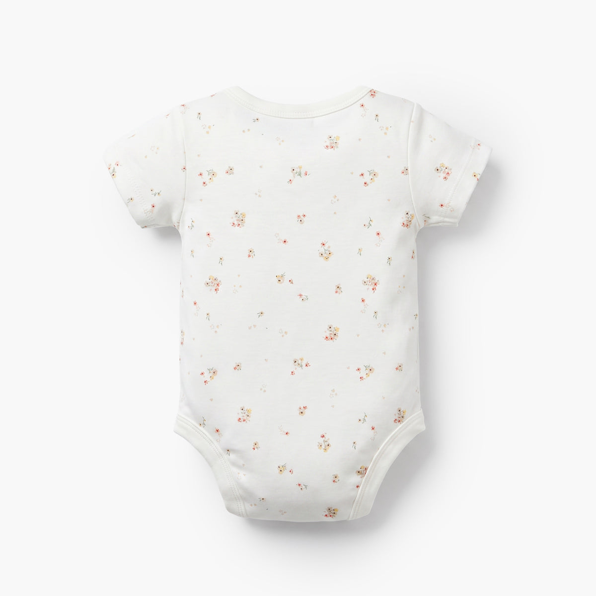 Pack of 5 Juniors Cotton Crew Neck Short Sleeves Bodysuit with Floral Print