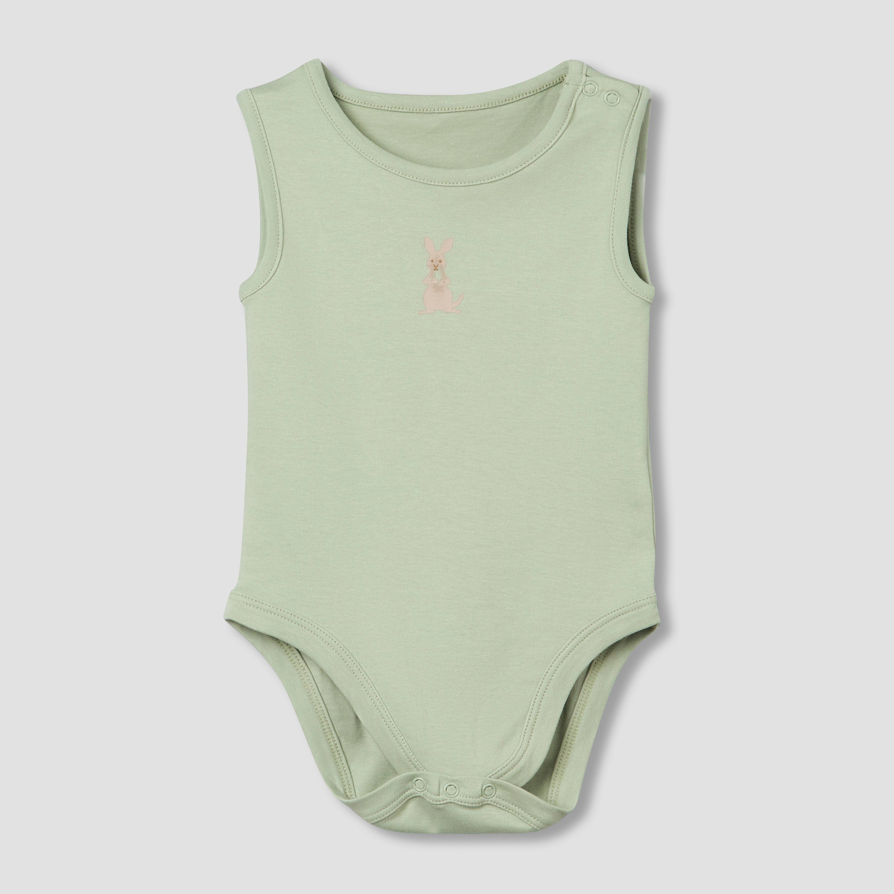 Pack of 5 Juniors Round Neck Sleeveless Bodysuit with Print