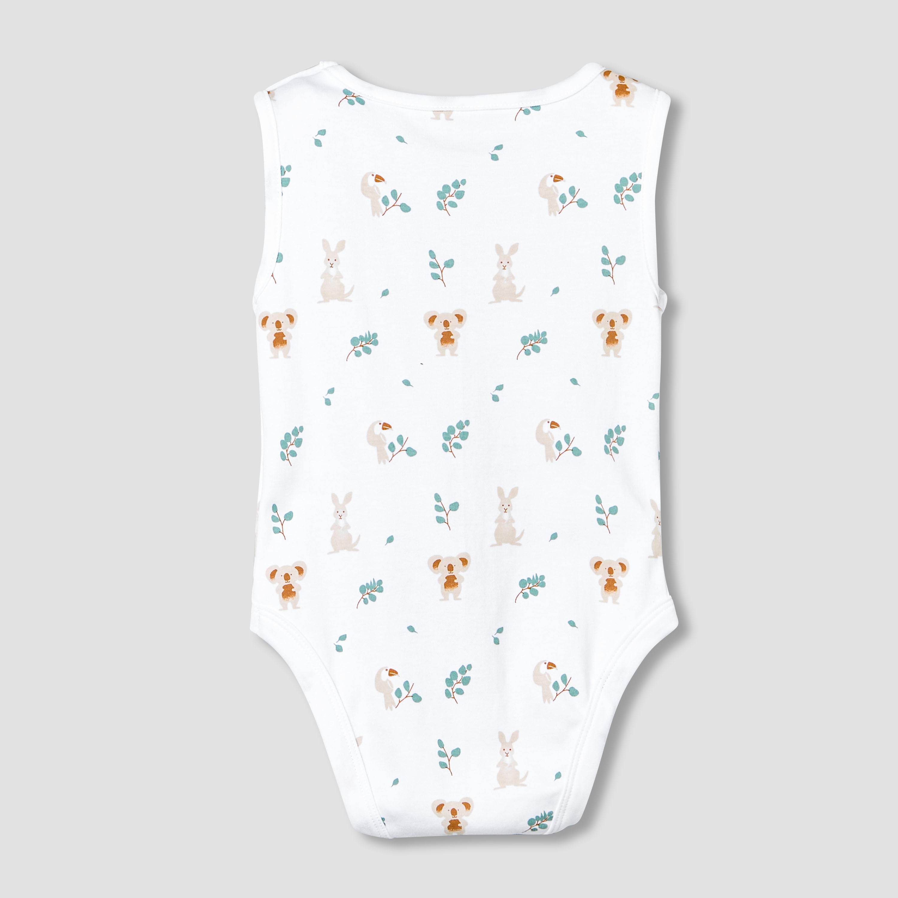 Pack of 5 Juniors Round Neck Sleeveless Bodysuit with Print