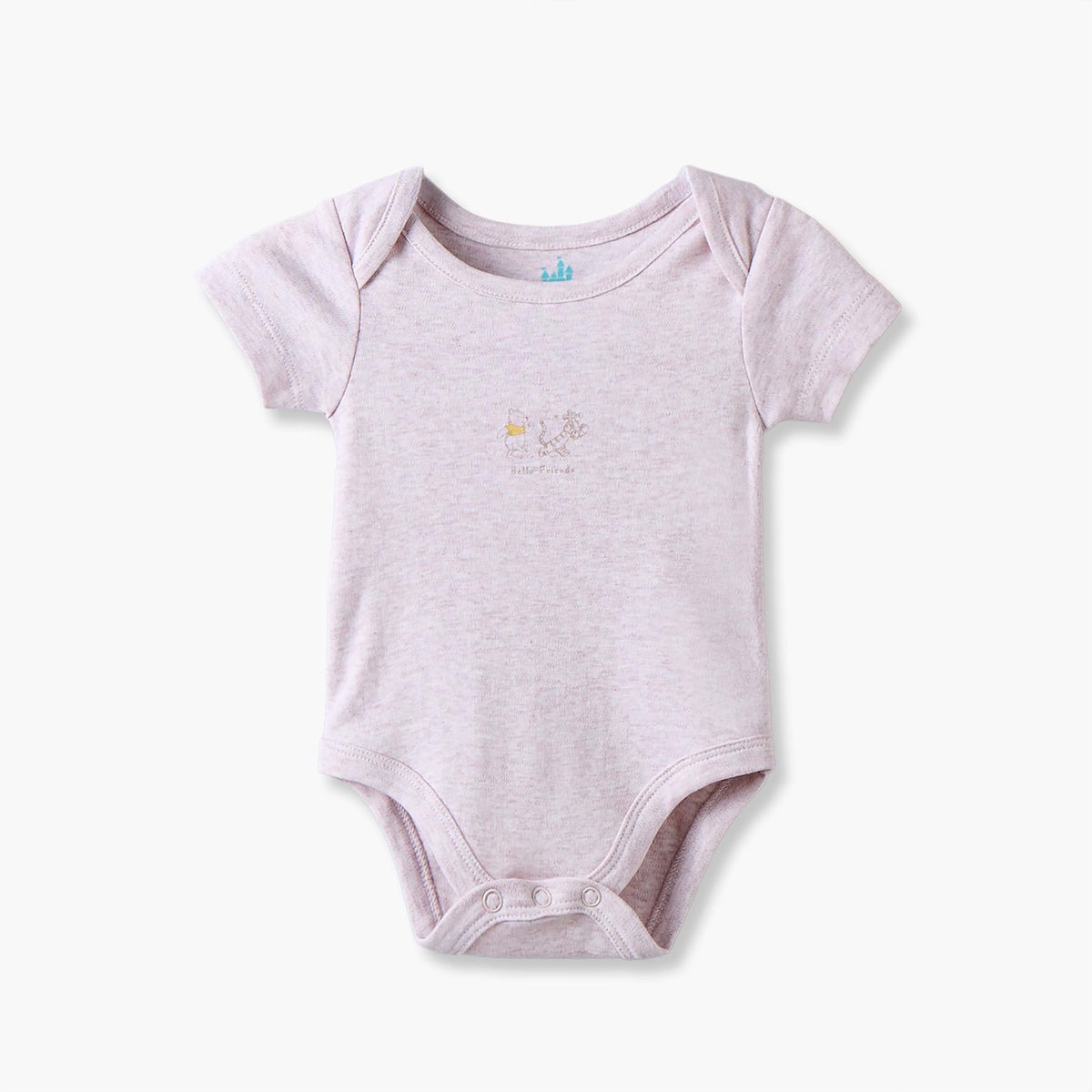 Pack of 4 Disney Cotton Round Neck Short Sleeves Bodysuit with Winnie the Pooh Print