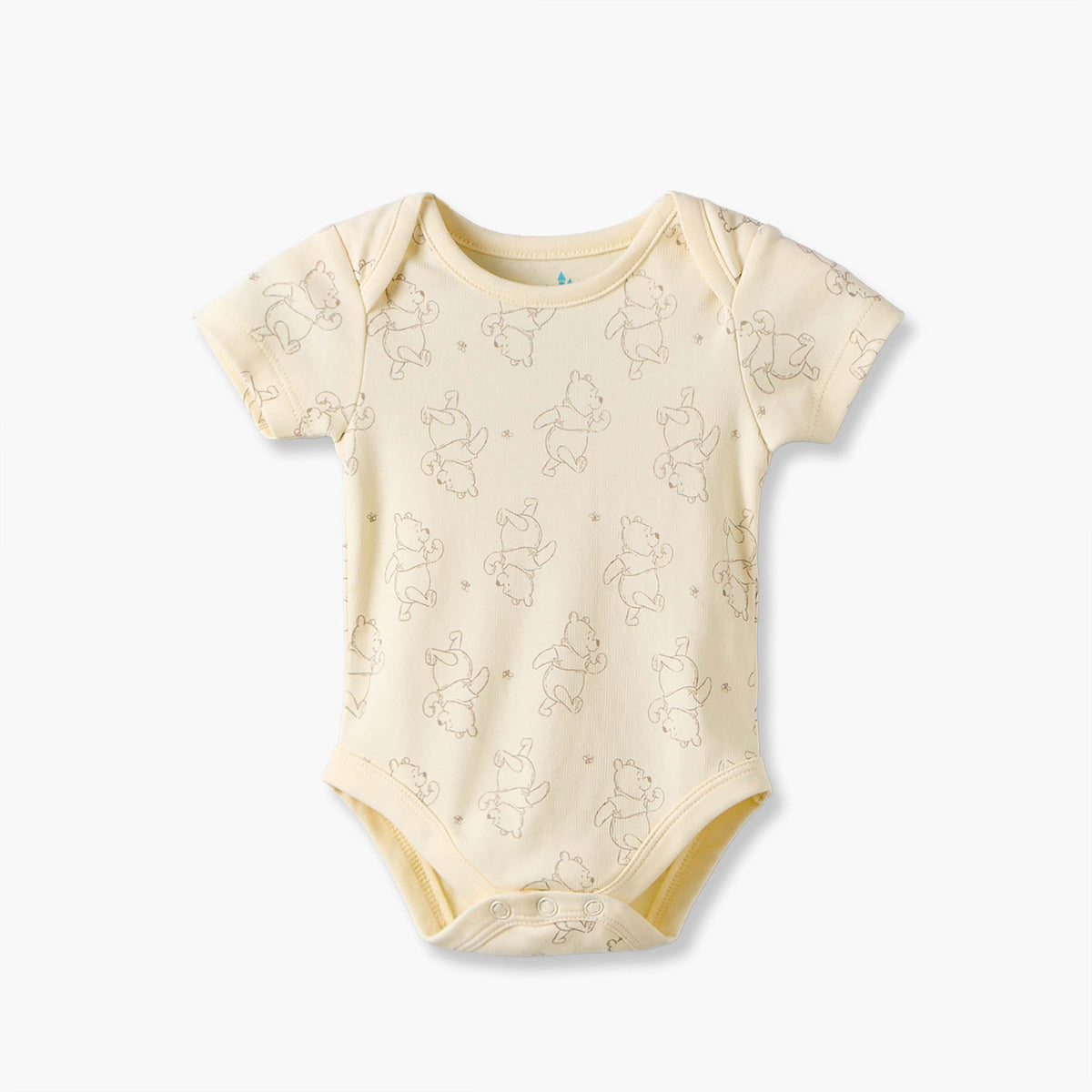 Pack of 4 Disney Cotton Round Neck Short Sleeves Bodysuit with Winnie the Pooh Print