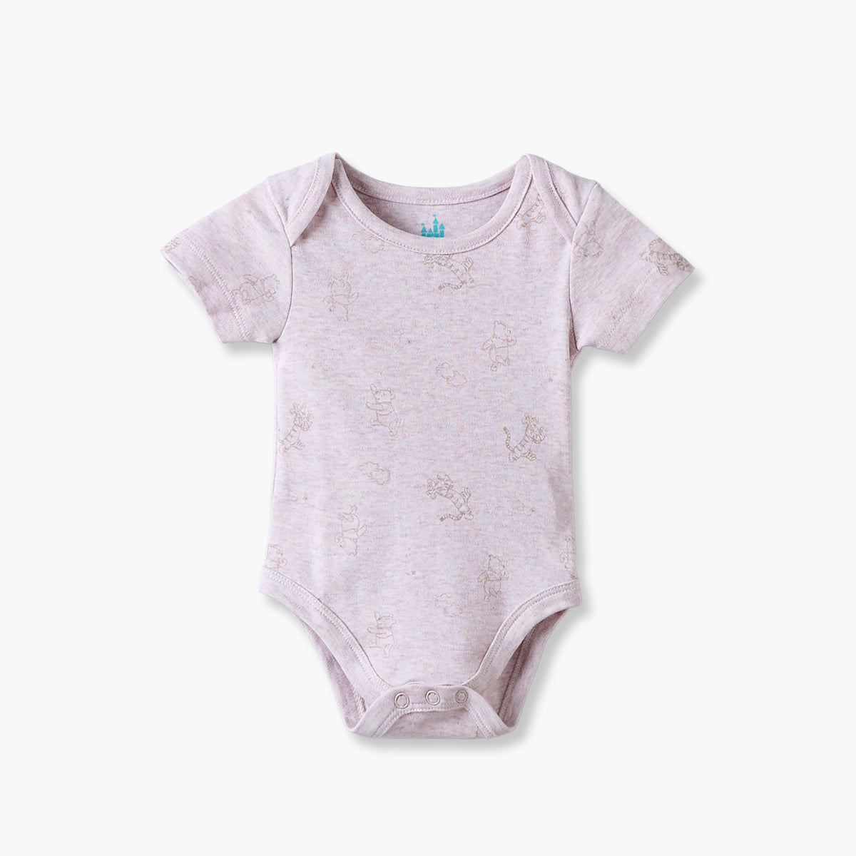 Pack of 4 Disney Cotton Round Neck Short Sleeves Bodysuit with Winnie the Pooh Print