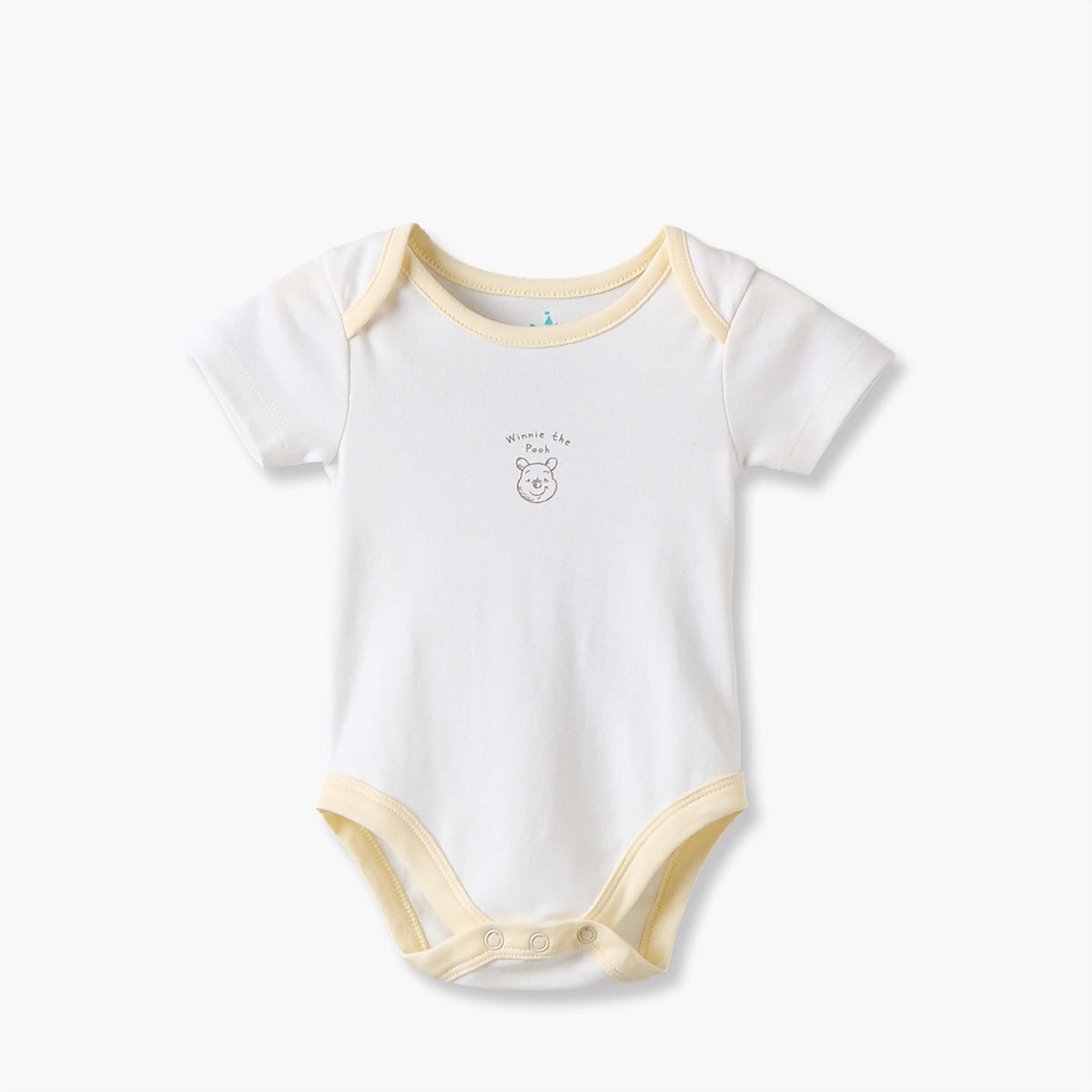 Pack of 4 Disney Cotton Round Neck Short Sleeves Bodysuit with Winnie the Pooh Print