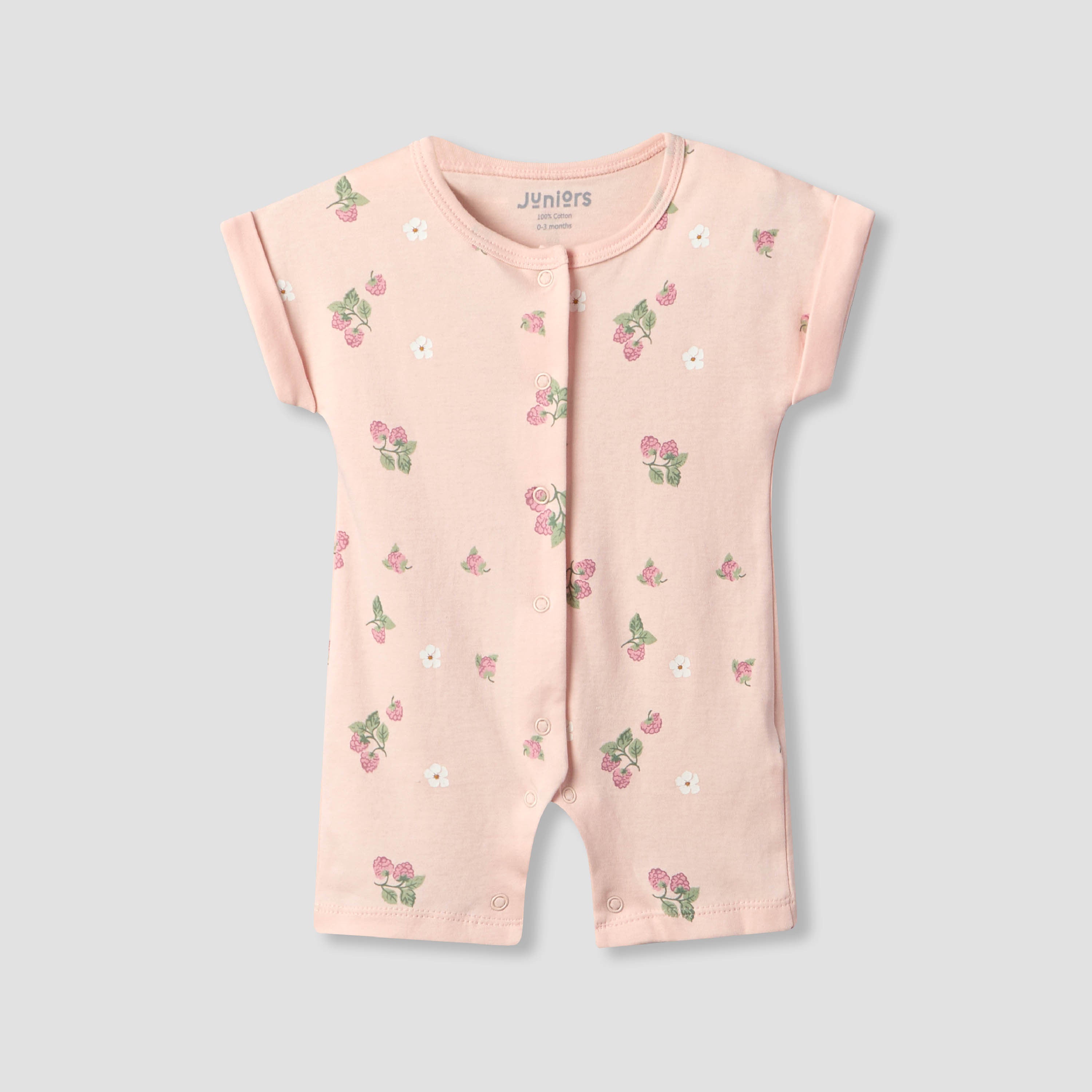 Pack of 3 Juniors Crew Neck Short Sleeves Romper with Assorted Print