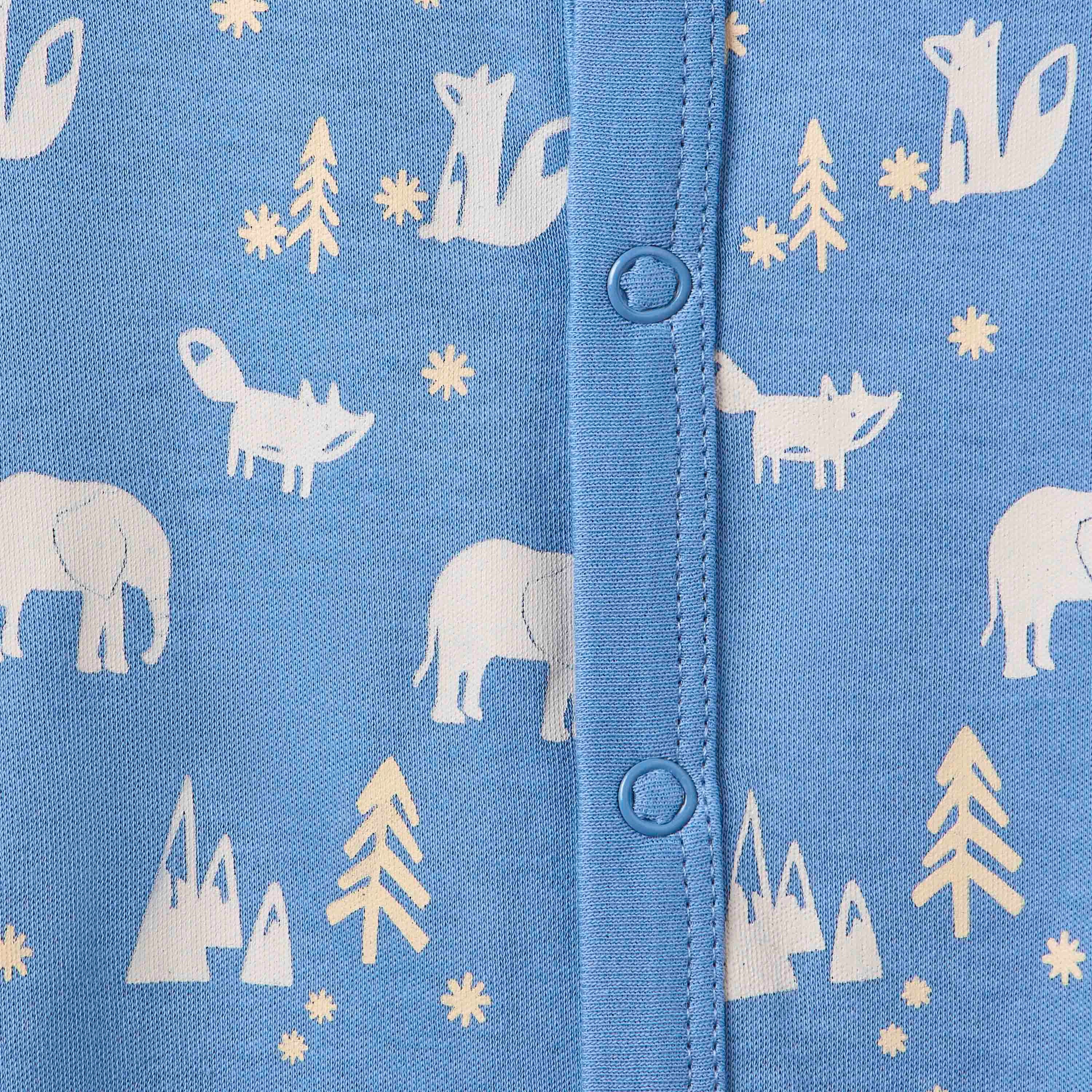 Juniors Assorted Sleepsuit with Long Sleeves and Button Closure - Set of 3
