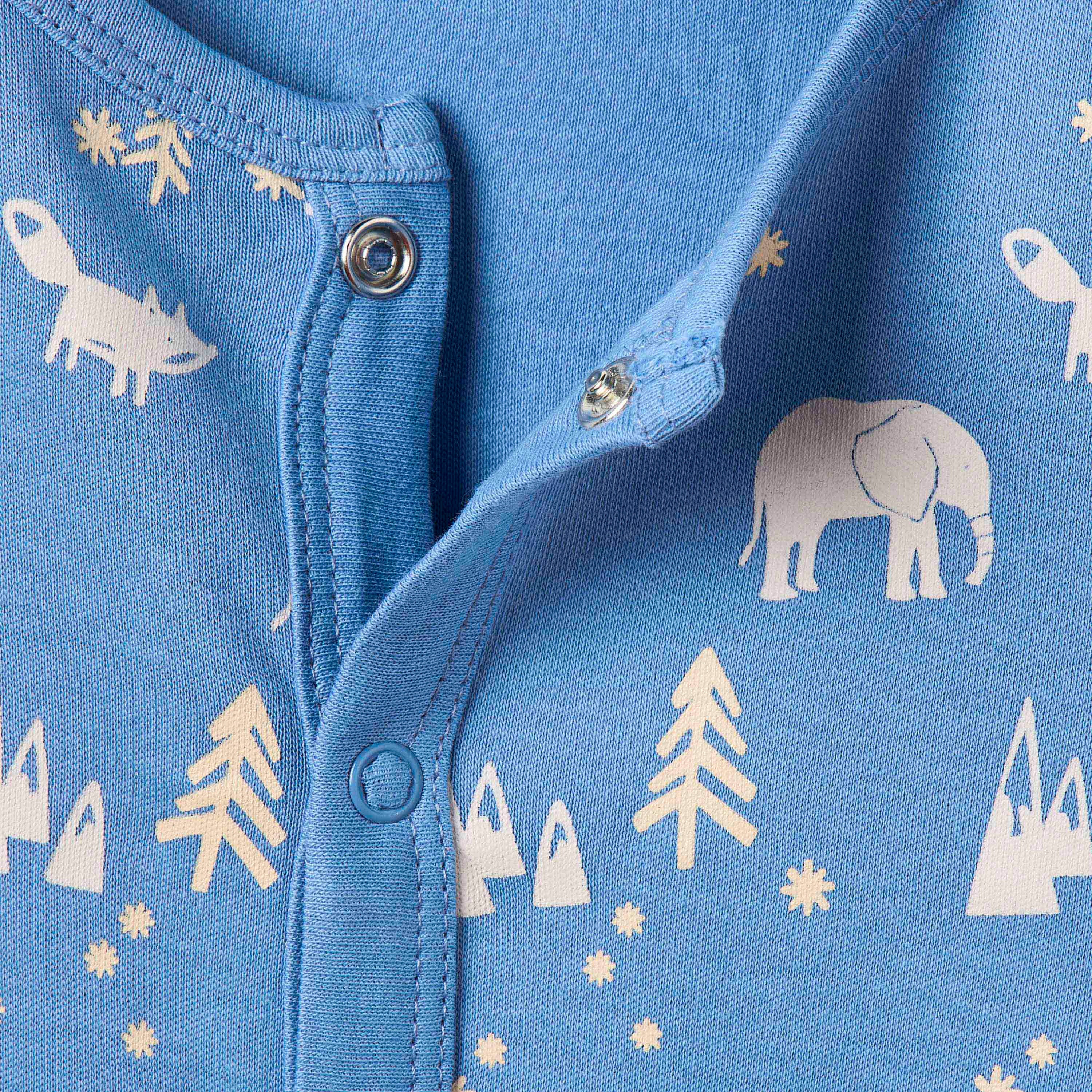 Juniors Assorted Sleepsuit with Long Sleeves and Button Closure - Set of 3