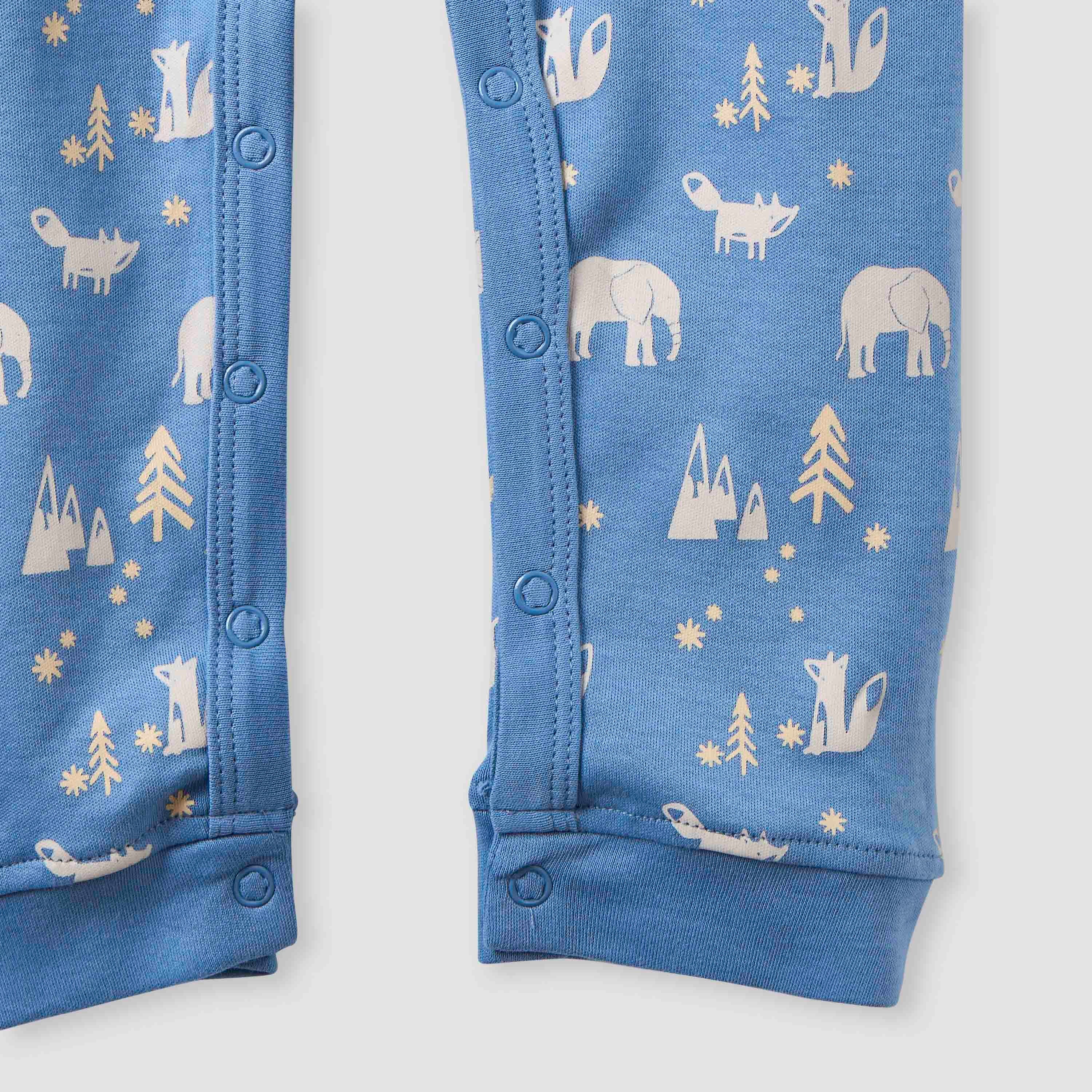 Juniors Assorted Sleepsuit with Long Sleeves and Button Closure - Set of 3