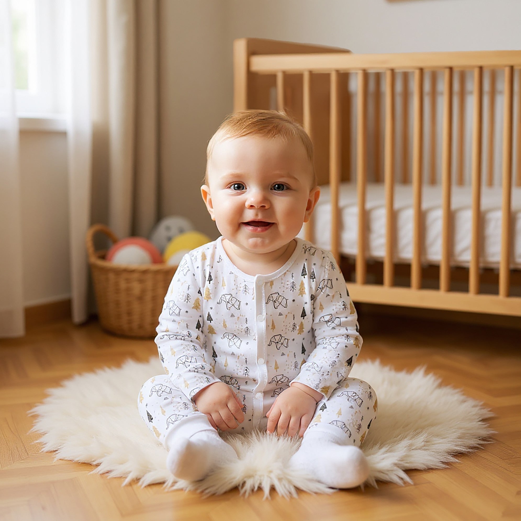 Juniors Assorted Sleepsuit with Long Sleeves and Button Closure - Set of 3