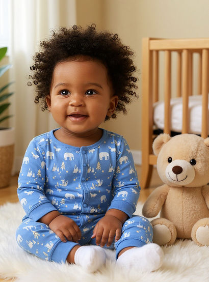 Juniors Assorted Sleepsuit with Long Sleeves and Button Closure - Set of 3-baby-boys-clothing-nightwear-sleepsuits-image-9