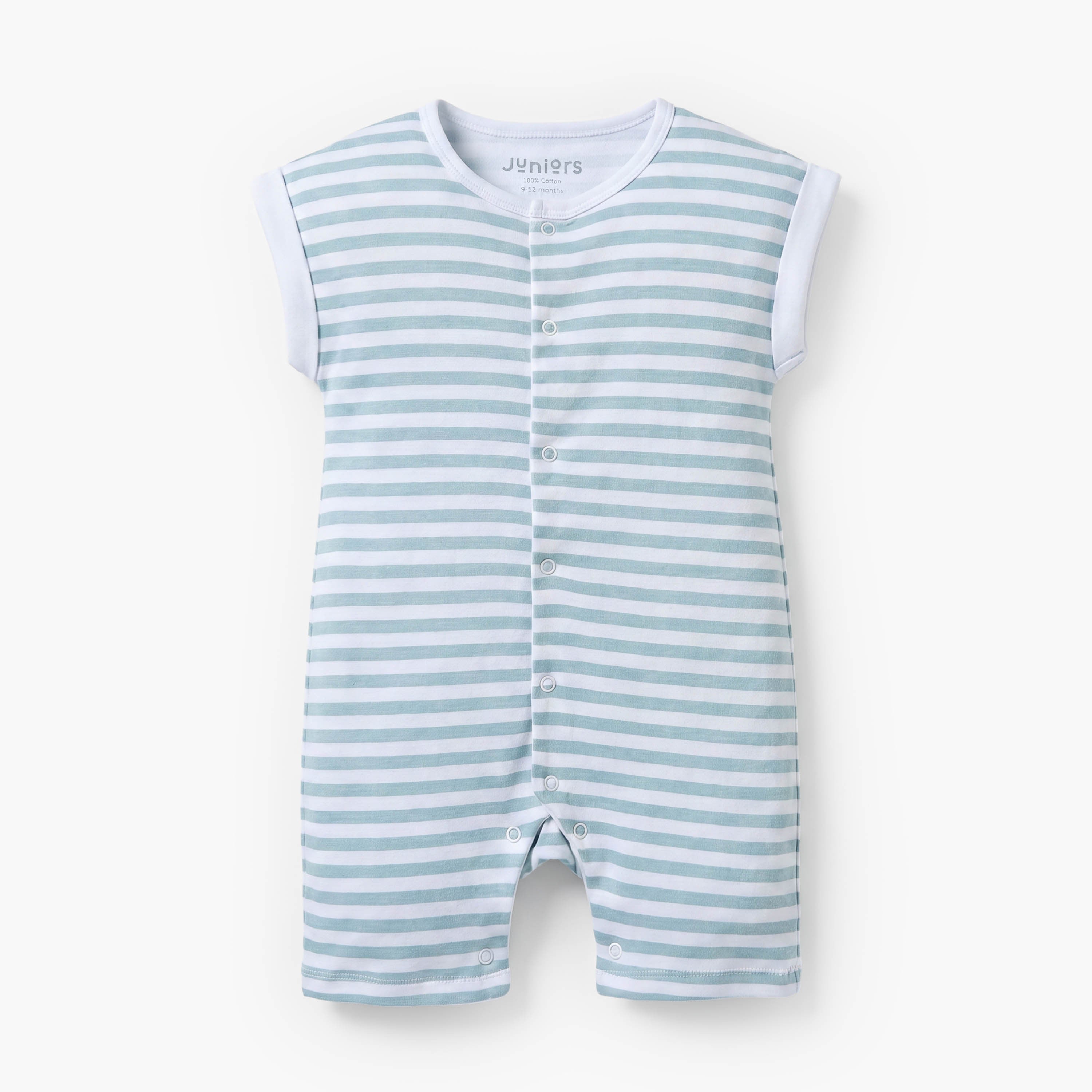 Pack of 3 Juniors Crew Neck Short Sleeves Rompers with Aeroplane Print