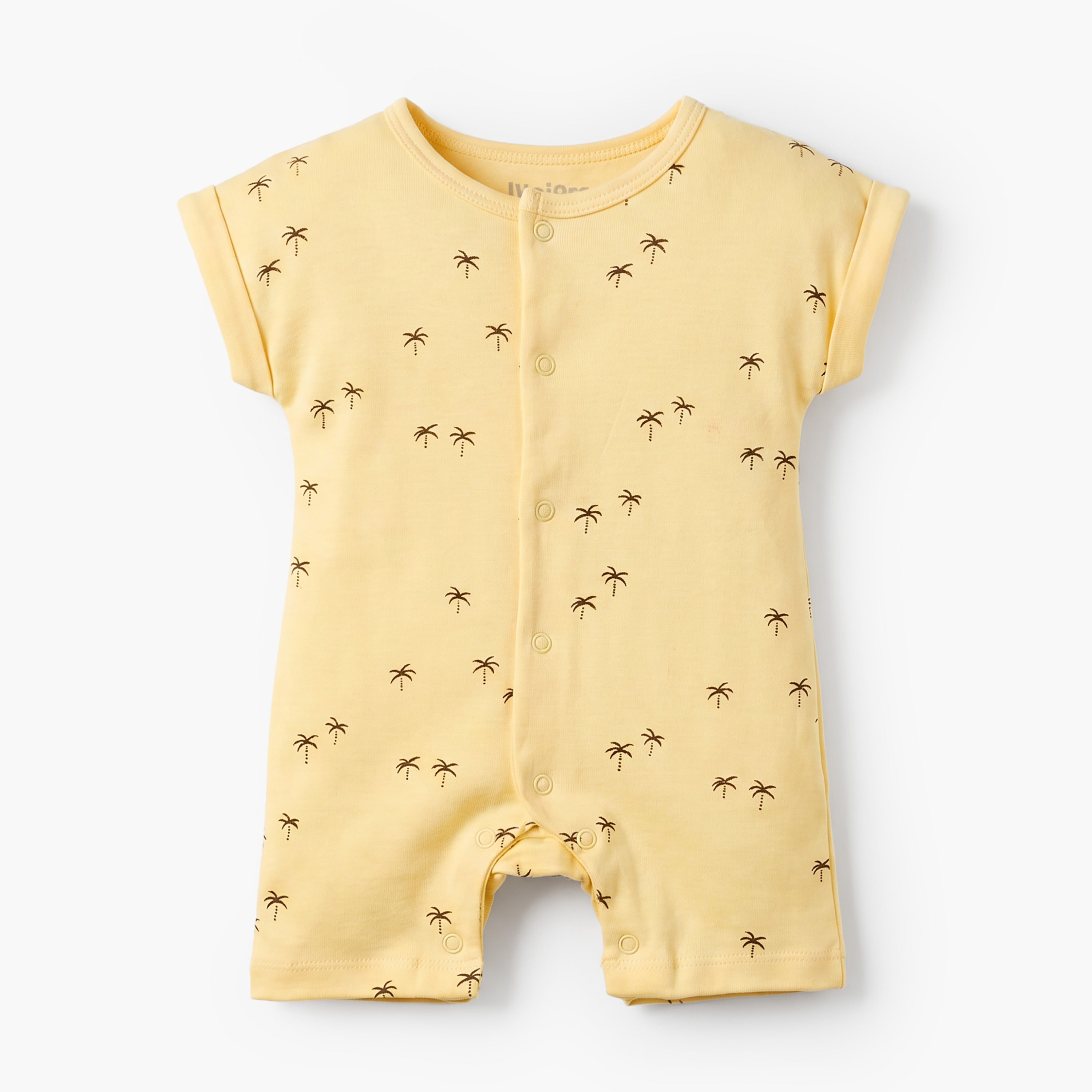 Pack of 3 Juniors Round Neck Short Sleeves Romper with Snap Button Closure