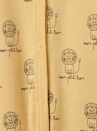 Juniors Printed Sleepsuit with Long Sleeves and Button Closure - Set of 3-baby-girls-clothing-nightwear-sleepsuits-image-5