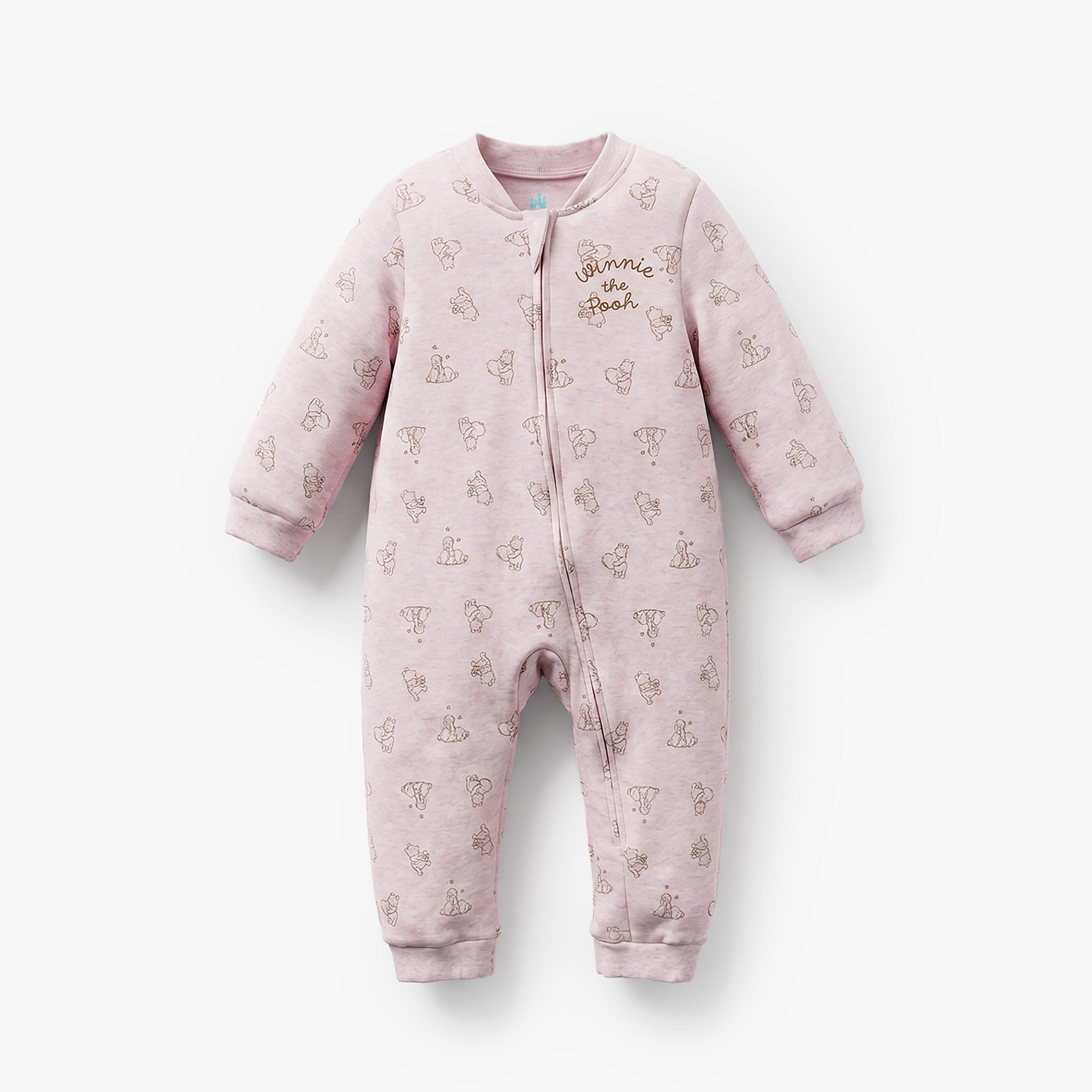 Pack of 3 Disney Cotton Mandarin Collar Long Sleeves Sleepsuit with Winnie the Pooh Print
