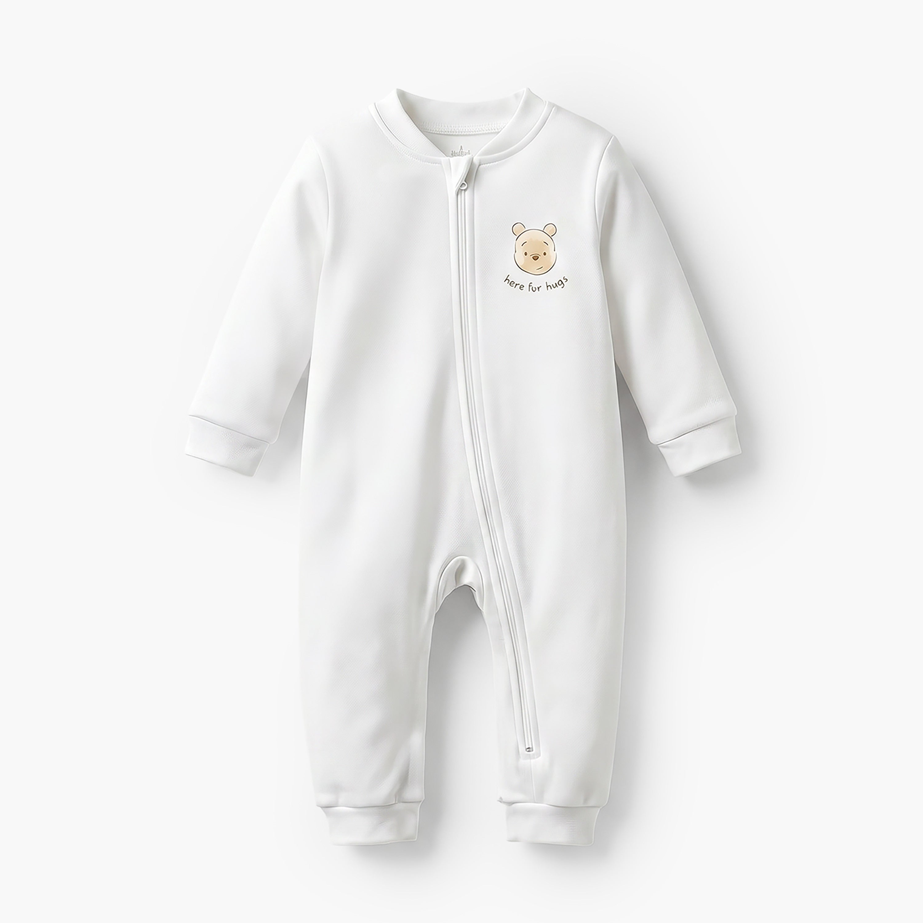 Pack of 3 Disney Cotton Mandarin Collar Long Sleeves Sleepsuit with Winnie the Pooh Print