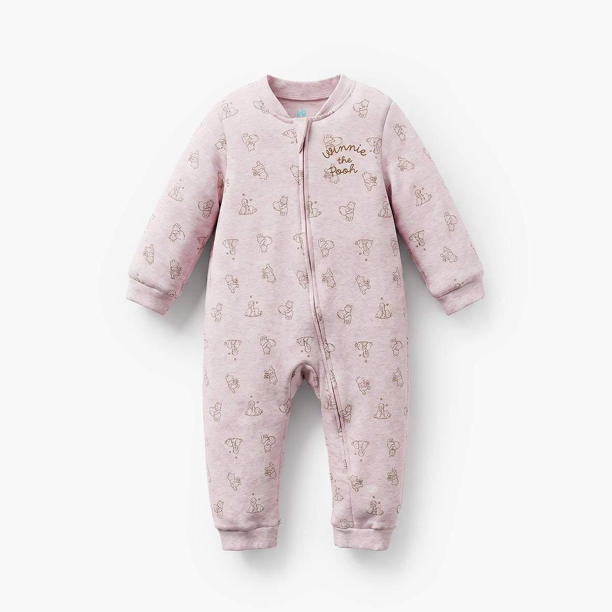 Pack of 3 Disney Cotton Mandarin Collar Long Sleeves Sleepsuit with Winnie the Pooh Print