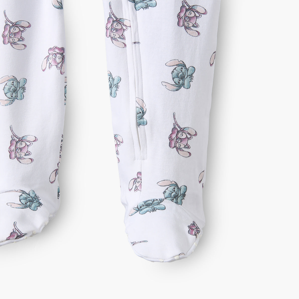 Pack of 3 Disney Cotton Mandarin Collar Long Sleeve Sleepsuit with Stitch and Angel Print