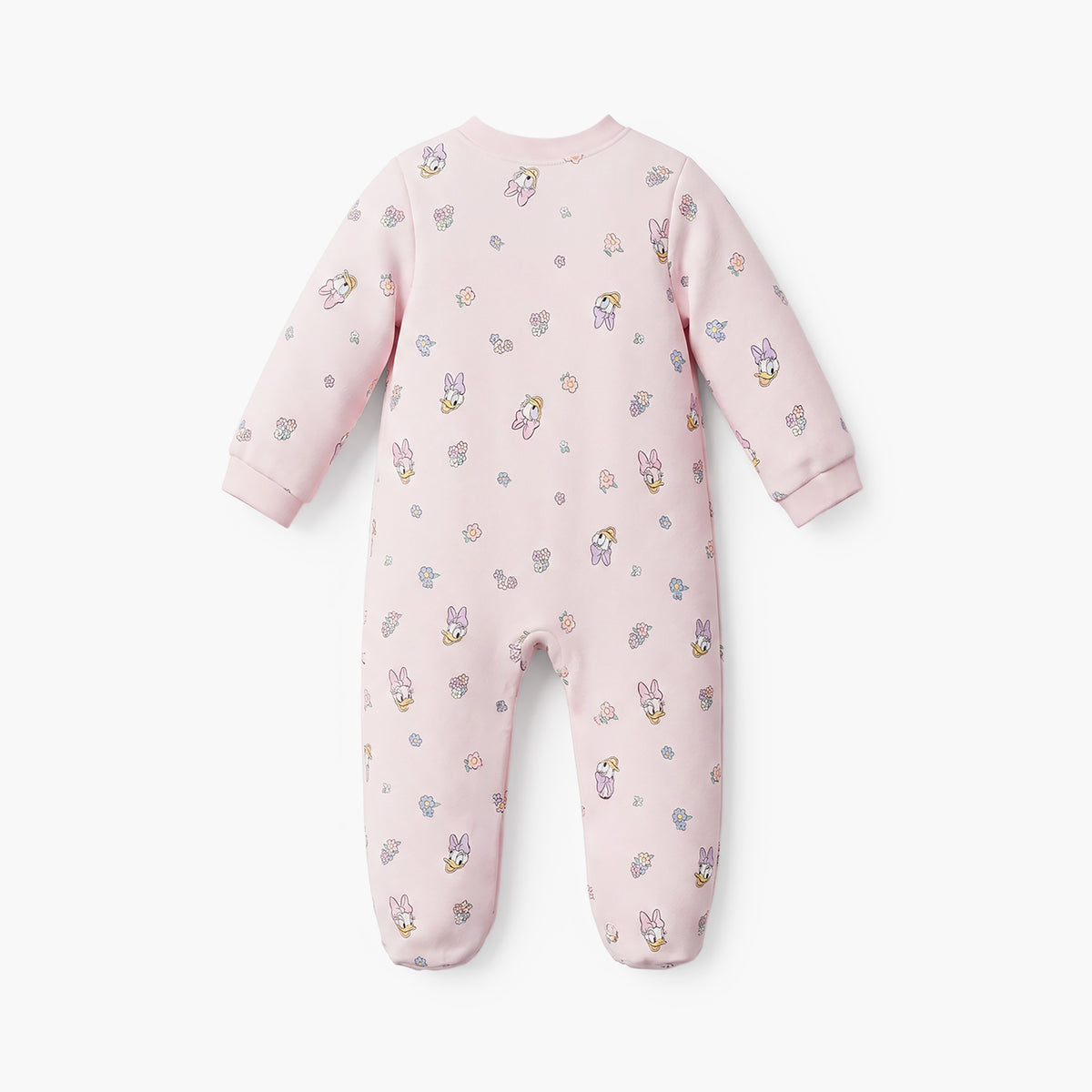 Pack of 3 Disney Cotton Mandarin Collar Long Sleeve Sleepsuit with Daisy Duck Print