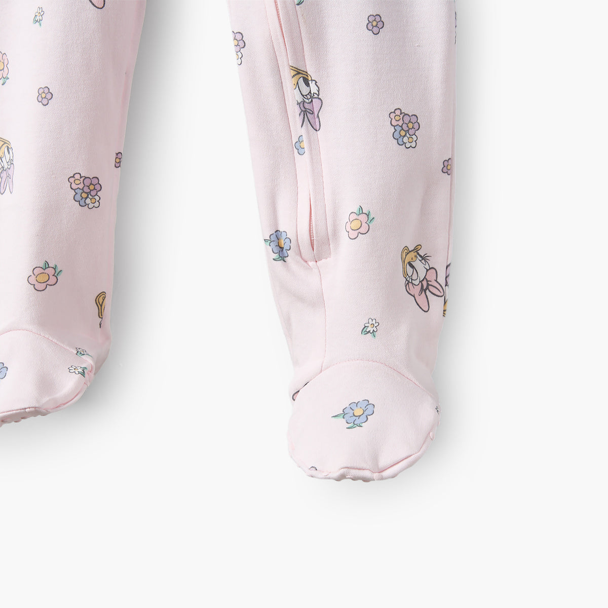 Pack of 3 Disney Cotton Mandarin Collar Long Sleeve Sleepsuit with Daisy Duck Print