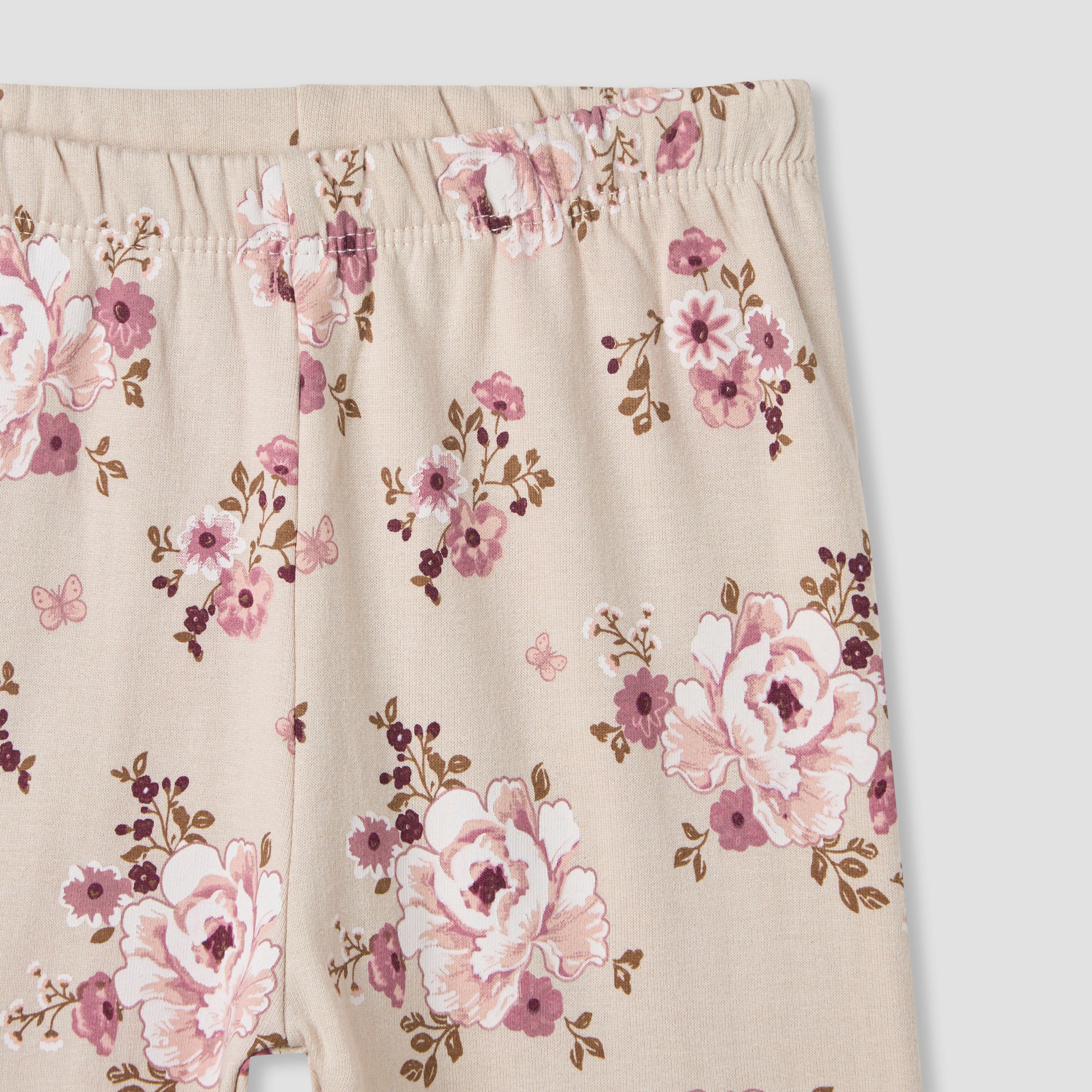 Juniors Pyjama Set with Floral Print - Cotton - Long Sleeves - Round Neck