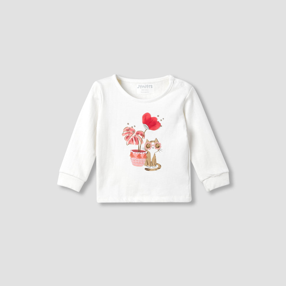 Juniors Printed Long Sleeve T-shirt and Pyjama Set