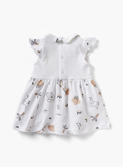 Juniors Animal Print A-line Dress with Collar and Short Sleeves-baby-girls-clothing-dressesandjumpsuits-image-2