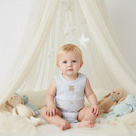 Juniors Printed Sleeveless Bodysuit with Snap Button Closure-undefined-image-1