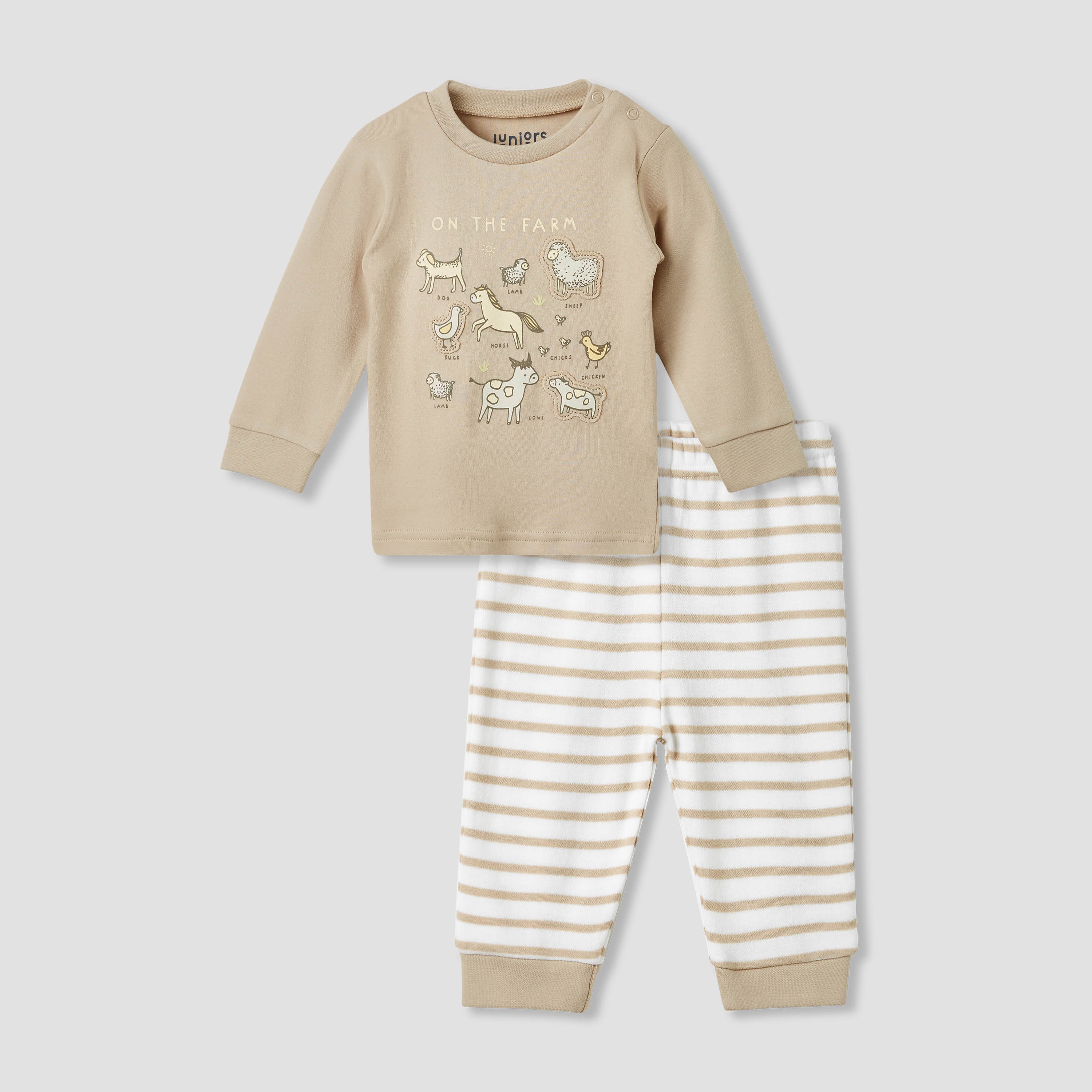 Juniors Animal Print T-shirt and Pyjama Set