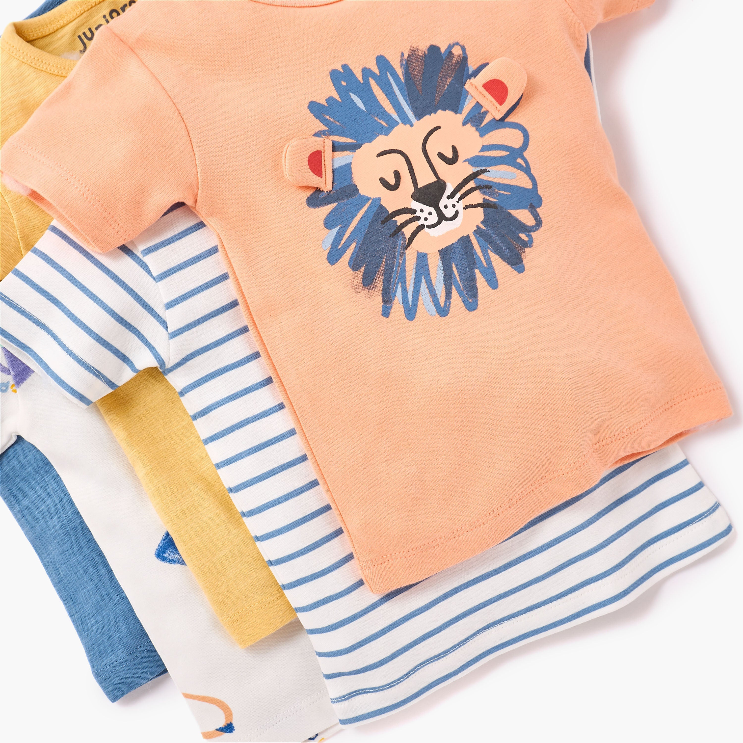 Juniors Assorted Printed T-shirt with Short Sleeves - Set of 5