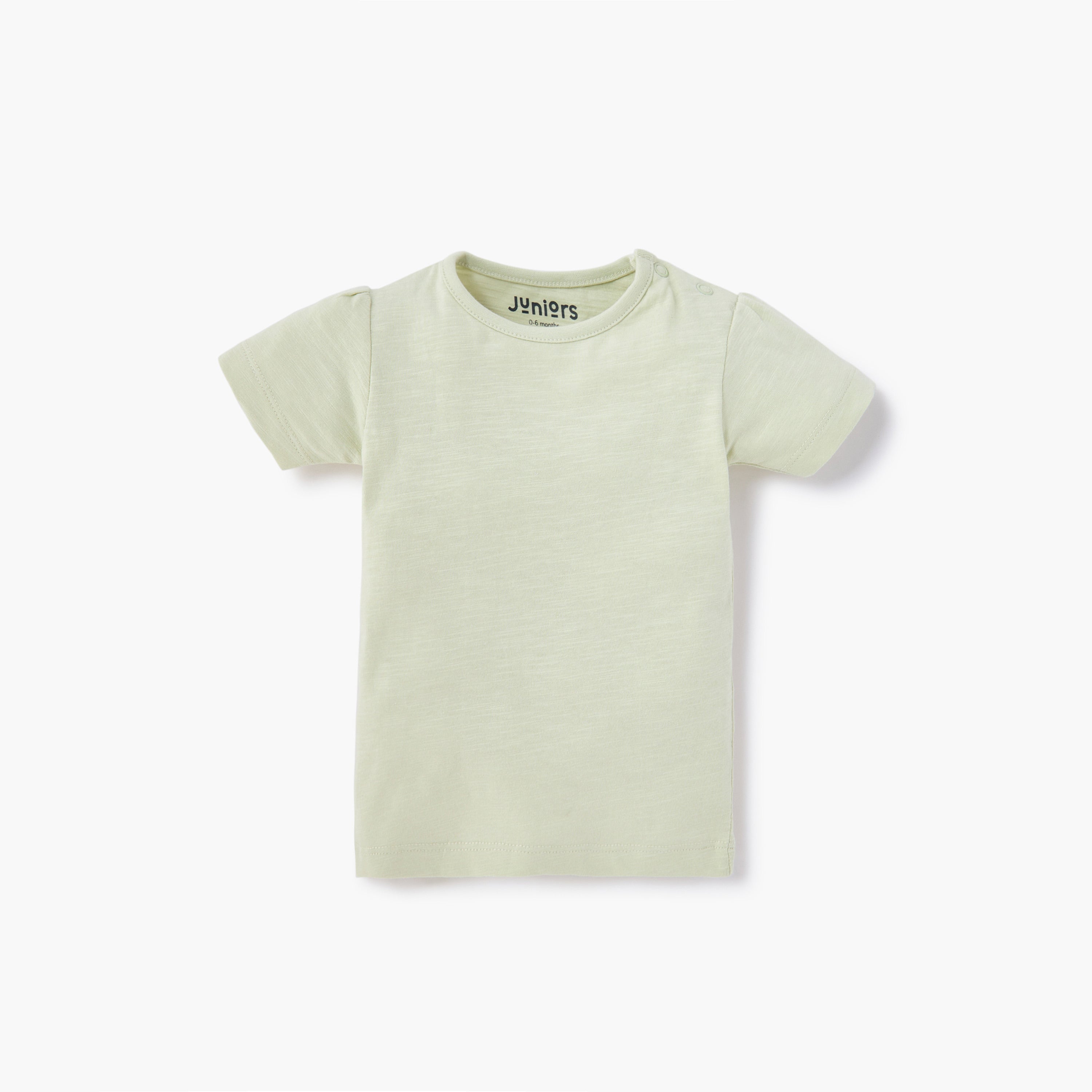 Juniors Printed T-shirt with Short Sleeves and Button Closure - Set of 5