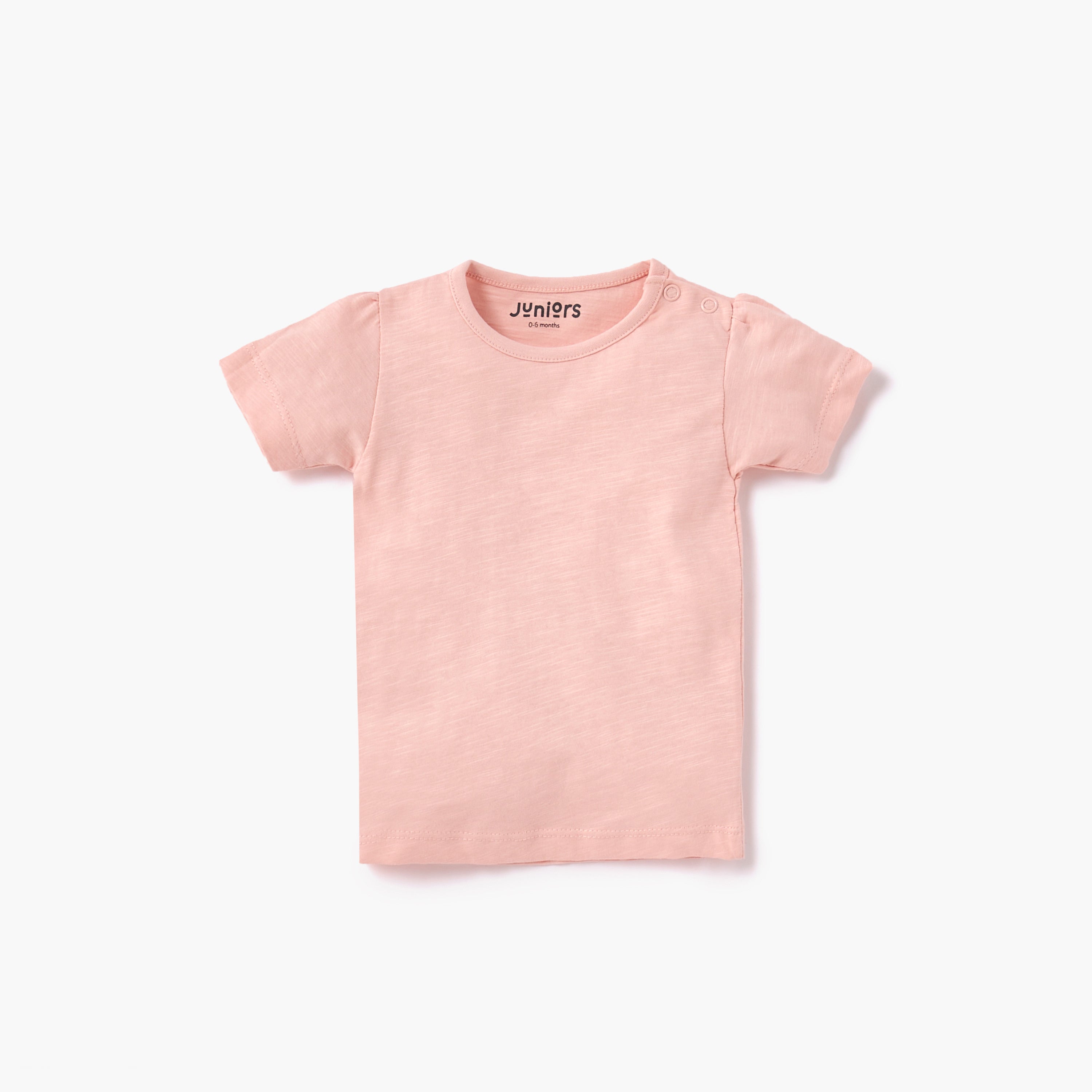 Juniors Assorted Printed Round Neck T-shirt with Short Sleeves - Set of 5