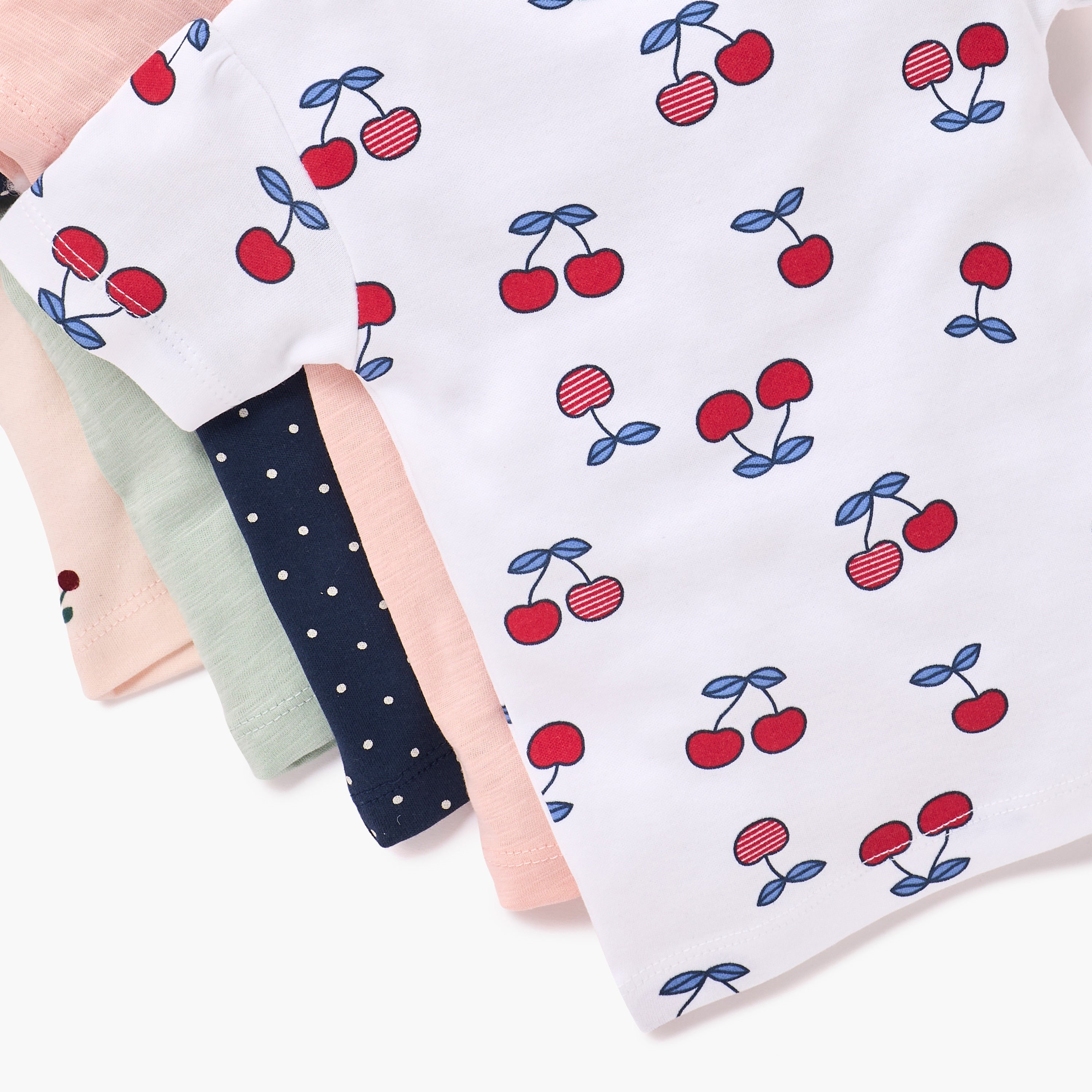 Juniors Assorted Printed Round Neck T-shirt with Short Sleeves - Set of 5
