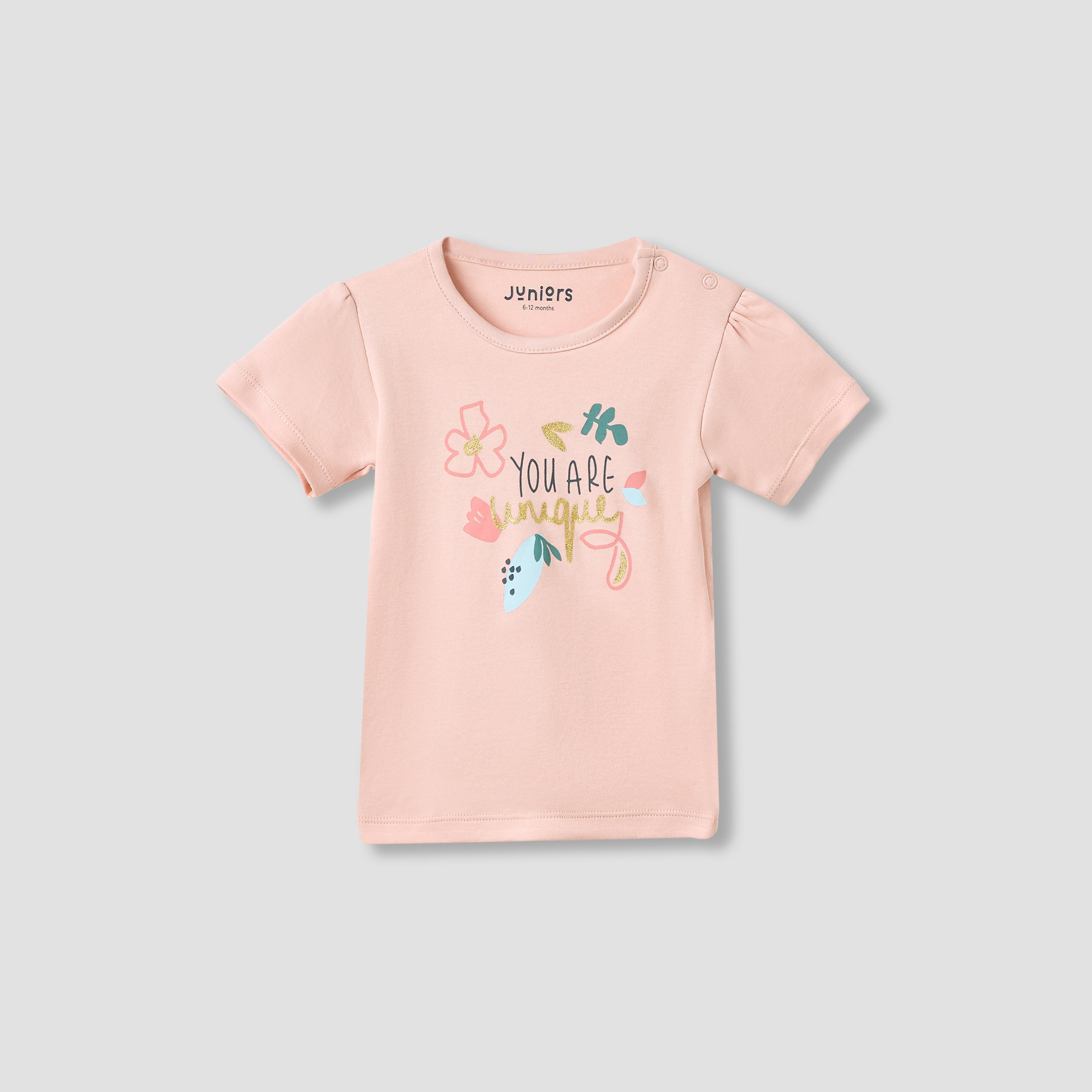 Juniors Boys Crew Neck T-shirt with Print - Cotton - Short Sleeves - Set of 5