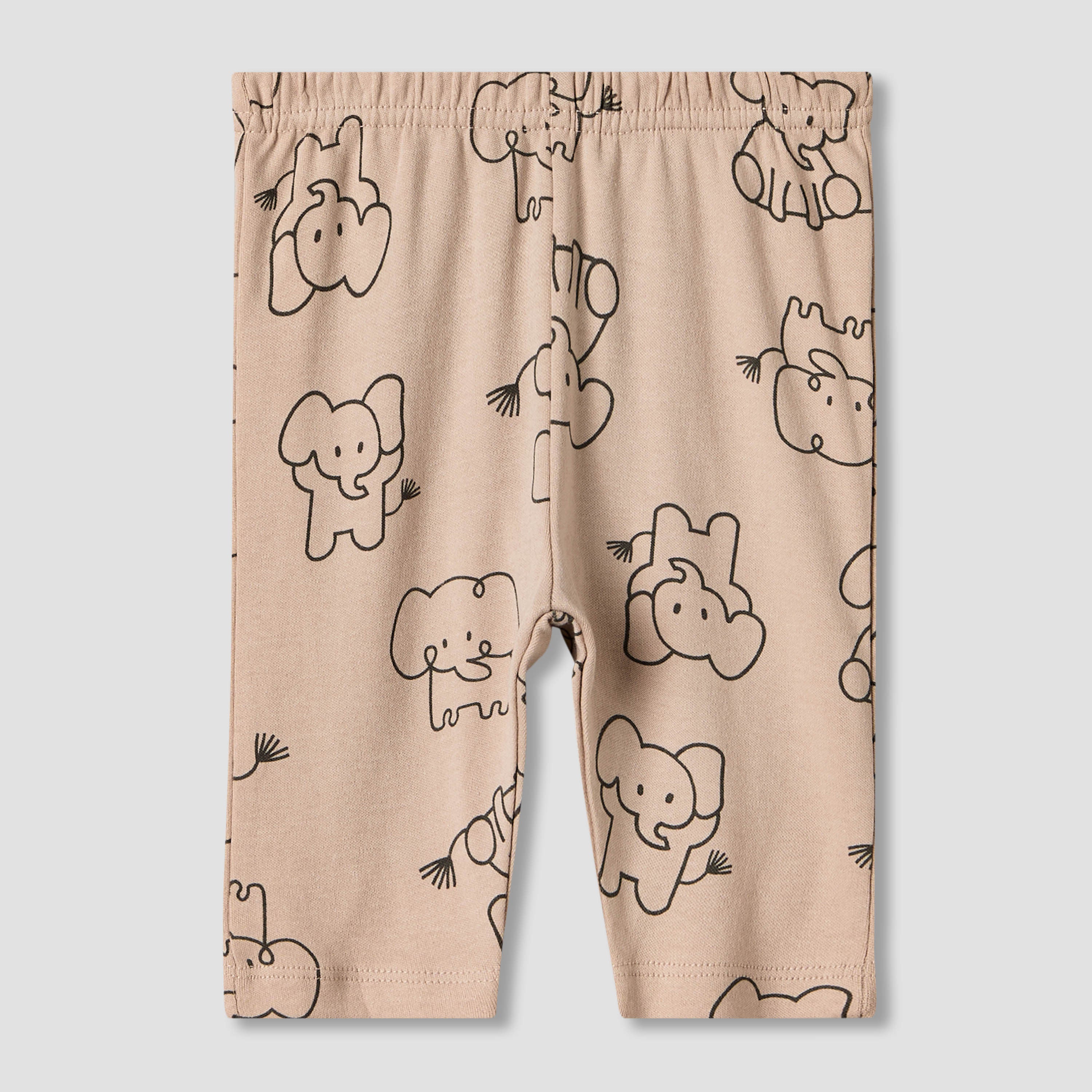 Pack of 2 Juniors Cotton Round Neck Long Sleeves Pyjama Set with Elephant Print