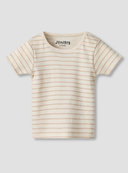 Juniors Round Neck Short Sleeves T-shirt and Dungaree Set with Elephant Print-baby-boys-clothing-setsandcoords-image-2