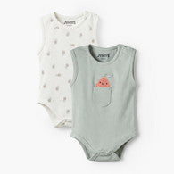 Pack of 2 Juniors Crew Neck Sleeveless Bodysuit with Fruit Detail-undefined-image-1