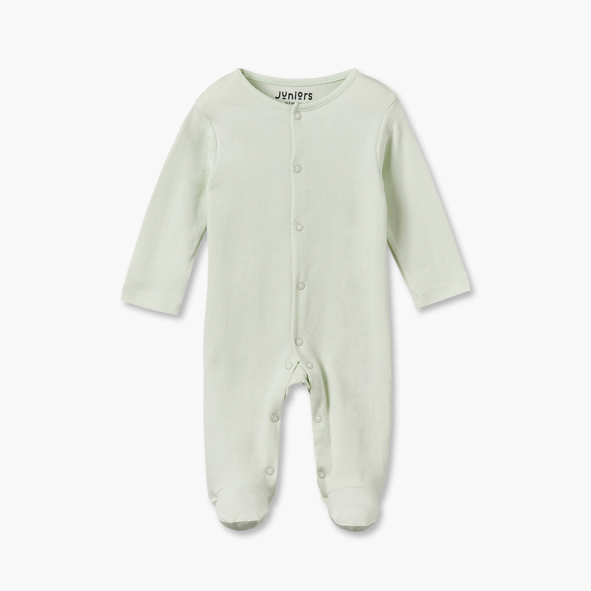 Pack of 5 Juniors Cotton Crew Neck Long Sleeves Sleepsuit with Snap Button Closure