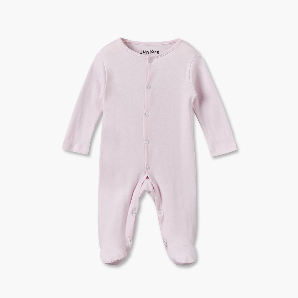 Pack of 5 Juniors Cotton Crew Neck Long Sleeves Sleepsuit with Snap Button Closure
