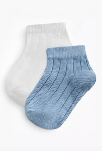 Juniors Ribbed Ankle Length Socks - Set of 2-undefined-image-1