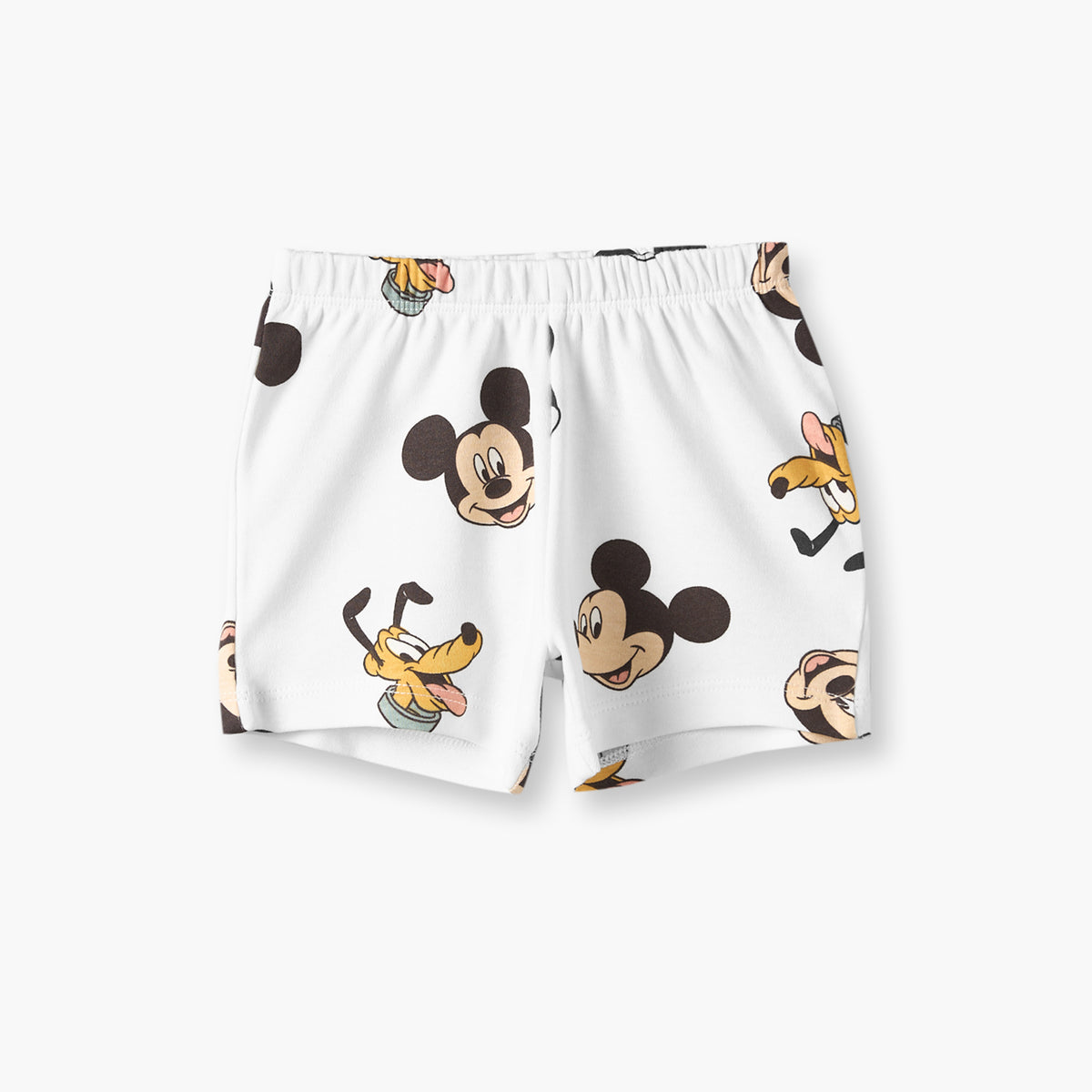 Disney Crew Neck Short Sleeves T-shirt and Shorts Set with Mickey Mouse and Pluto Print