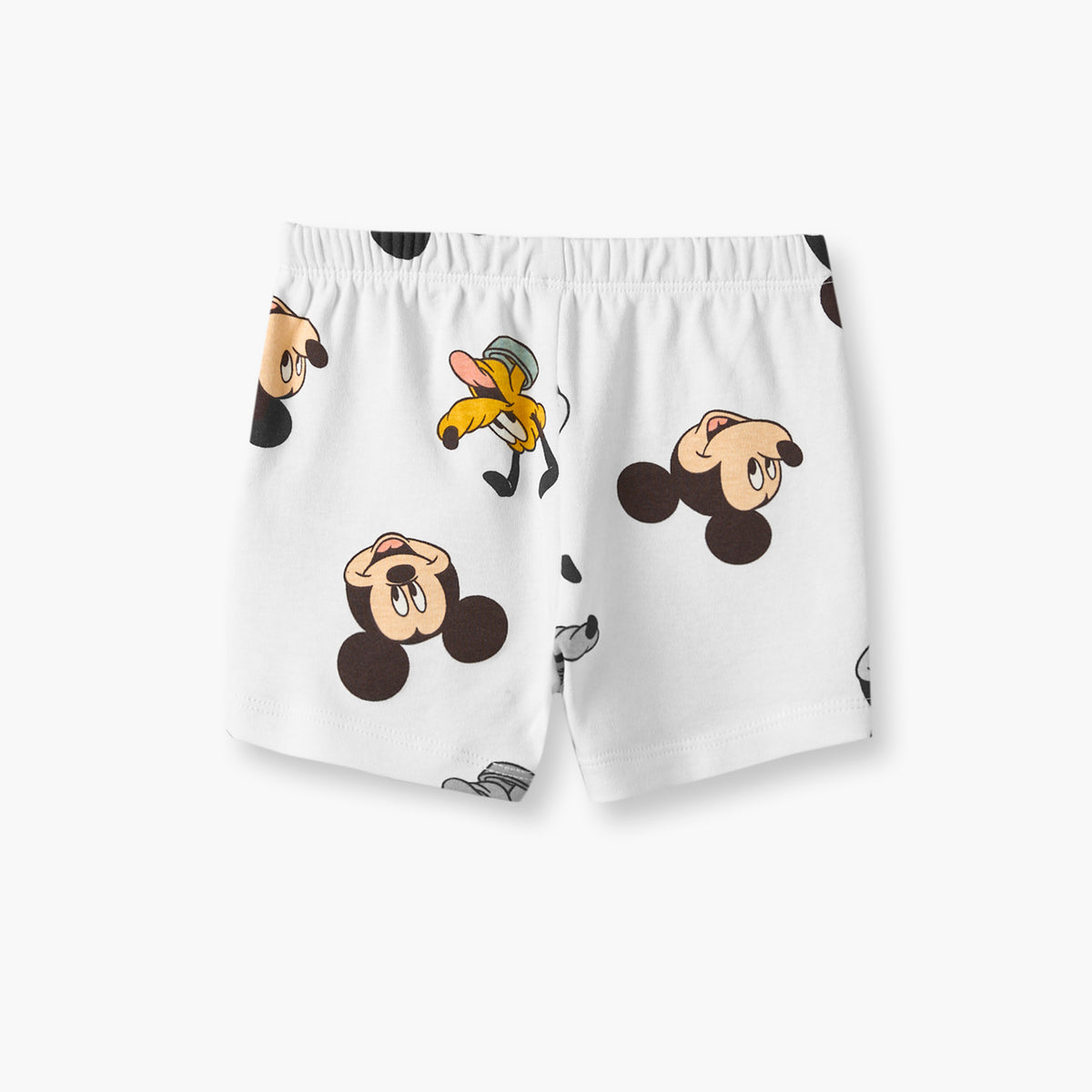 Disney Crew Neck Short Sleeves T-shirt and Shorts Set with Mickey Mouse and Pluto Print