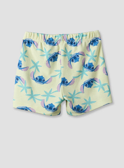 Disney Round Neck Short Sleeves T-shirt and Shorts Set with Stitch Print-baby-boys-clothing-setsandcoords-image-6