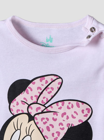 Disney Crew Neck Short Sleeve T-shirt and Shorts Set with Minnie Mouse Print-baby-girls-clothing-setsandcoords-image-7