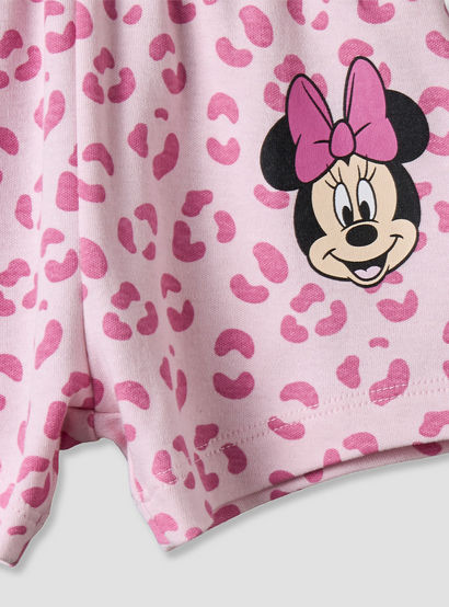 Disney Crew Neck Short Sleeve T-shirt and Shorts Set with Minnie Mouse Print-baby-girls-clothing-setsandcoords-image-9