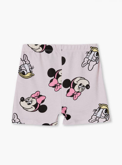 Disney Round Neck Short Sleeves T-shirt and Shorts Set with Minnie Mouse Print-baby-girls-clothing-setsandcoords-image-6