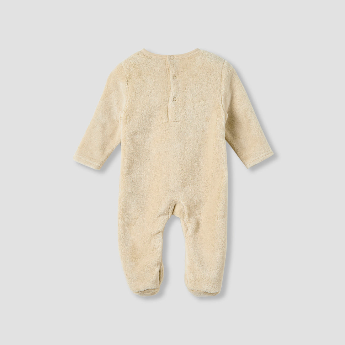 Juniors Round Neck Sleepsuit with Tiger Applique - Polyester - Long Sleeves