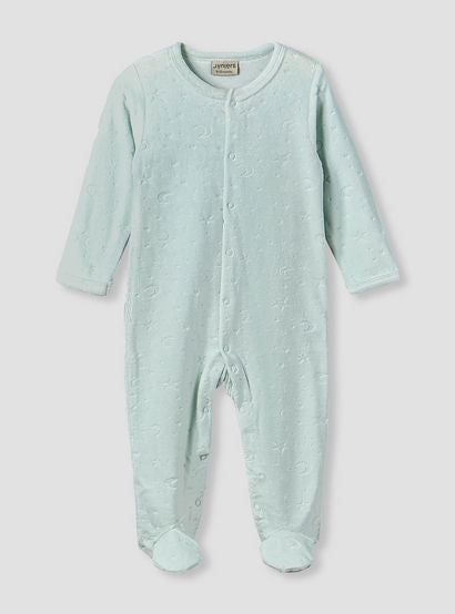 Juniors Embossed Star Sleepsuit with Long Sleeves-baby-boys-clothing-nightwear-sleepsuits-image-2